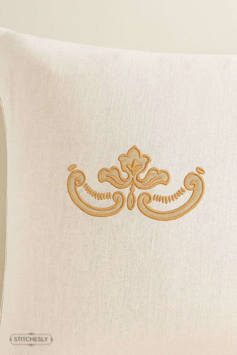 Detail view of Mini Gold Drop Ornament machine embroidery design