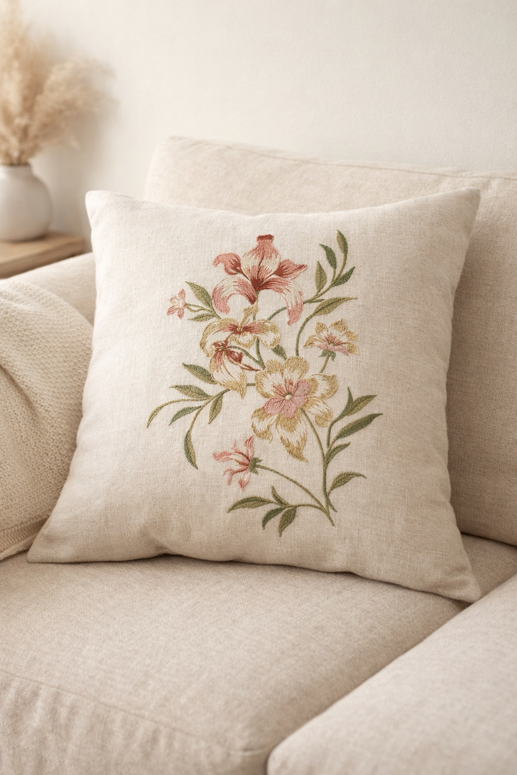 Premium Large Oriental Floral Embroidery Design G32021 | 15.91 x 23.09 cm | Manually Punched | All Formats (DST, PES, JEF) | Stitchesly