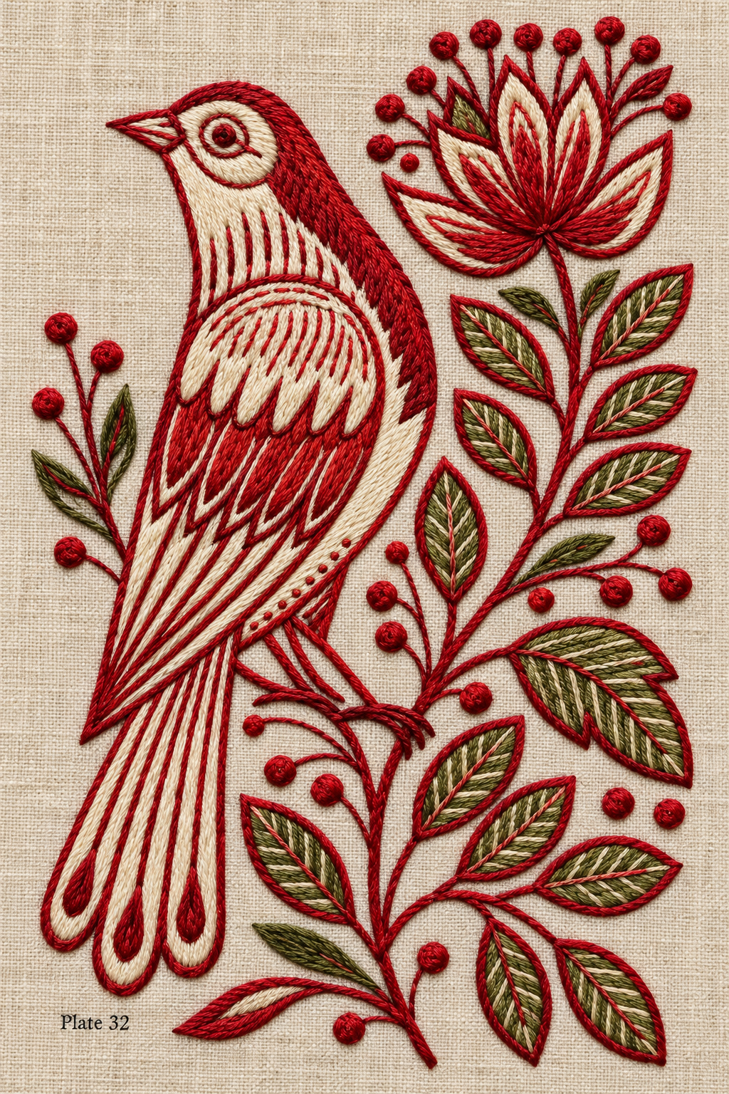 Vogel-Stickerei - Buch 1 | Digitales PDF-Stickdesign-Buch