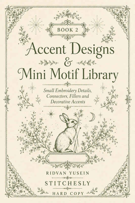 Accent Designs & Mini Motif Library - Book 2 | Digital PDF Embroidery Design Book