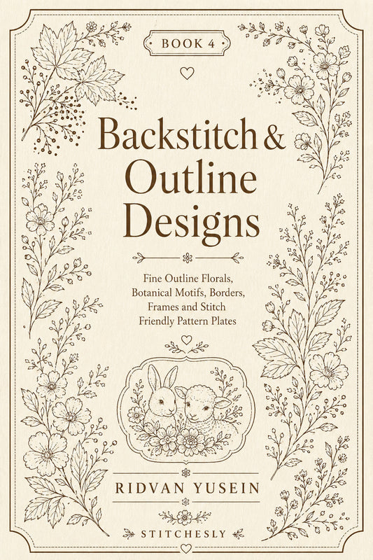 Backstitch And Outline Designs 4 Book from Backstitch & Outline Designs Book 4, a digital embroidery design reference for machine embroidery designs, embroidery patterns and embroidery design reference.