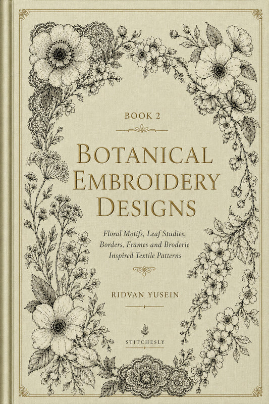 Botanical Embroidery Designs 2 Book from Botanical Embroidery Designs Book 2, a digital embroidery design reference for machine embroidery designs, embroidery patterns and botanical and floral embroidery.