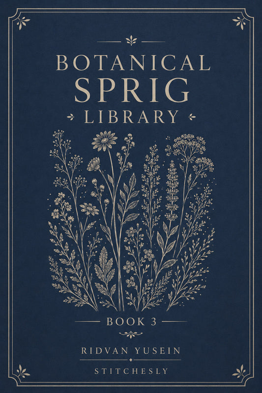 Botanical Sprig Library 3 Book 03 from Botanical Sprig Library Book 3, a digital embroidery design reference for machine embroidery designs, embroidery patterns and small motif and accent designs.