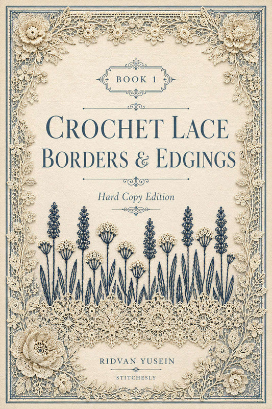 Crochet Lace Borders and Edgings Book One, cover view 2.