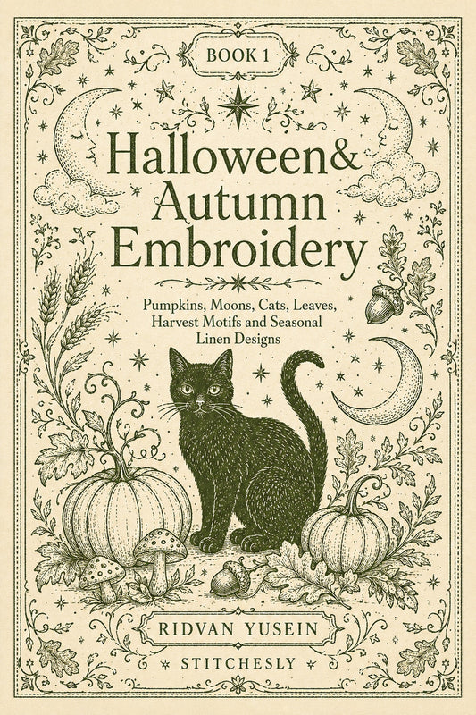 Halloween And Autumn Embroidery 1 Book from Halloween & Autumn Embroidery Book 1, a digital embroidery design reference for machine embroidery designs, embroidery patterns and seasonal embroidery motifs.