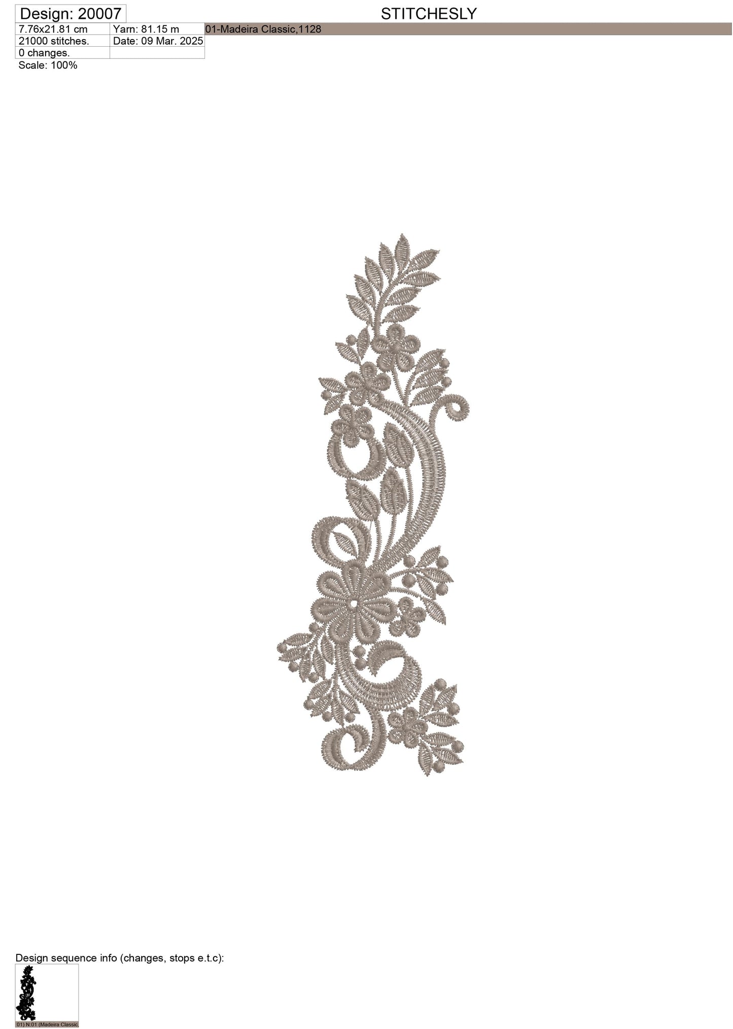 Modern Embroidery Design for Hoop ā PES, DST, VP3, HUS | Instant Download Machine Stitch File - 20007