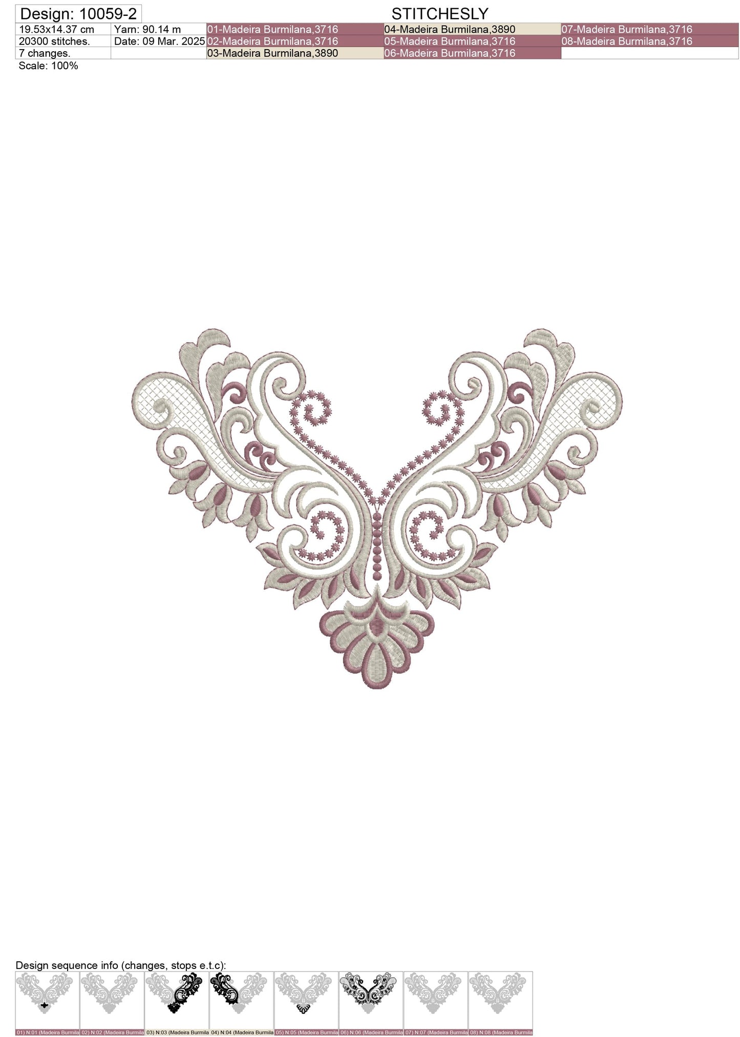 Modern Embroidery Design for Hoop ā PES, DST, VP3, HUS | Instant Download Machine Stitch File - 10059