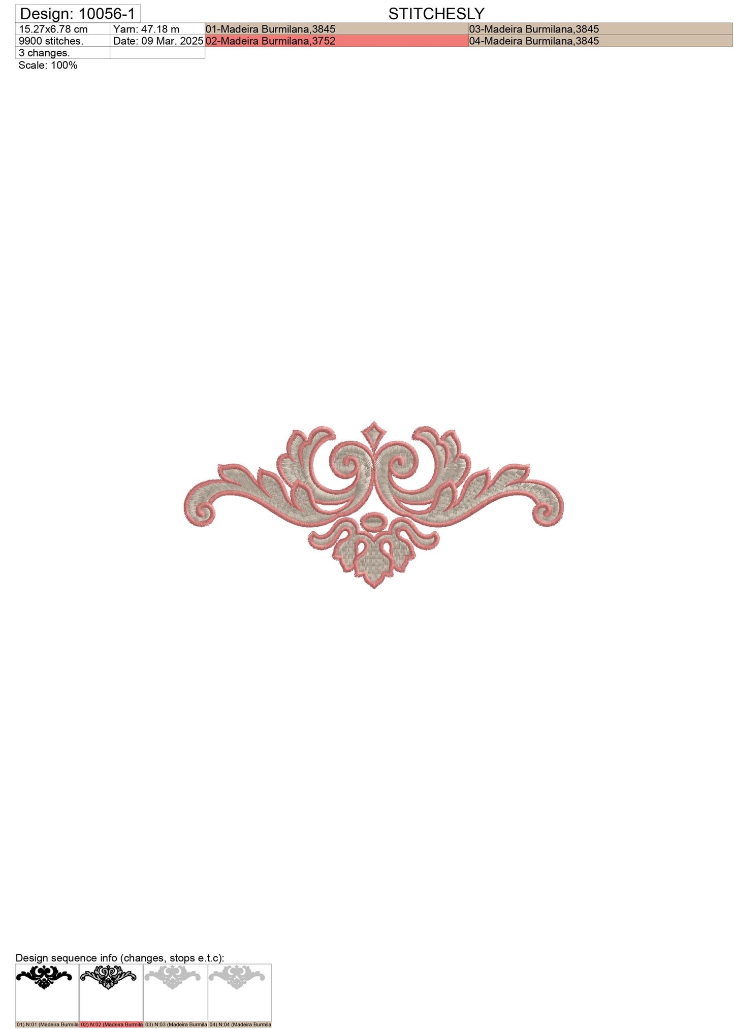 Modern Embroidery Design for Hoop – PES, DST, VP3, HUS | Instant Download Machine Stitch File - 10056
