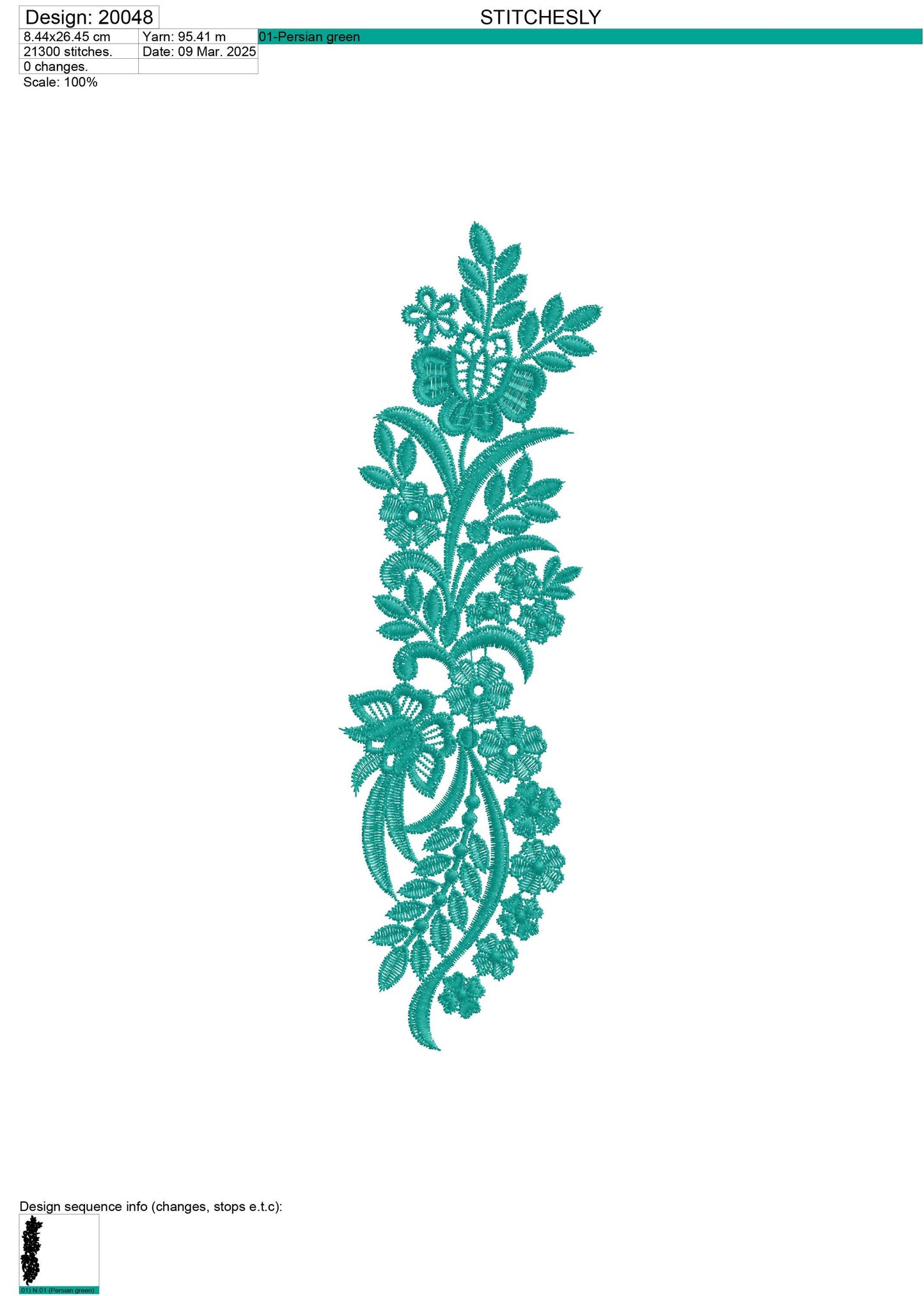 Modern Embroidery Design for Hoop ā PES, DST, VP3, HUS | Instant Download Machine Stitch File - 20048