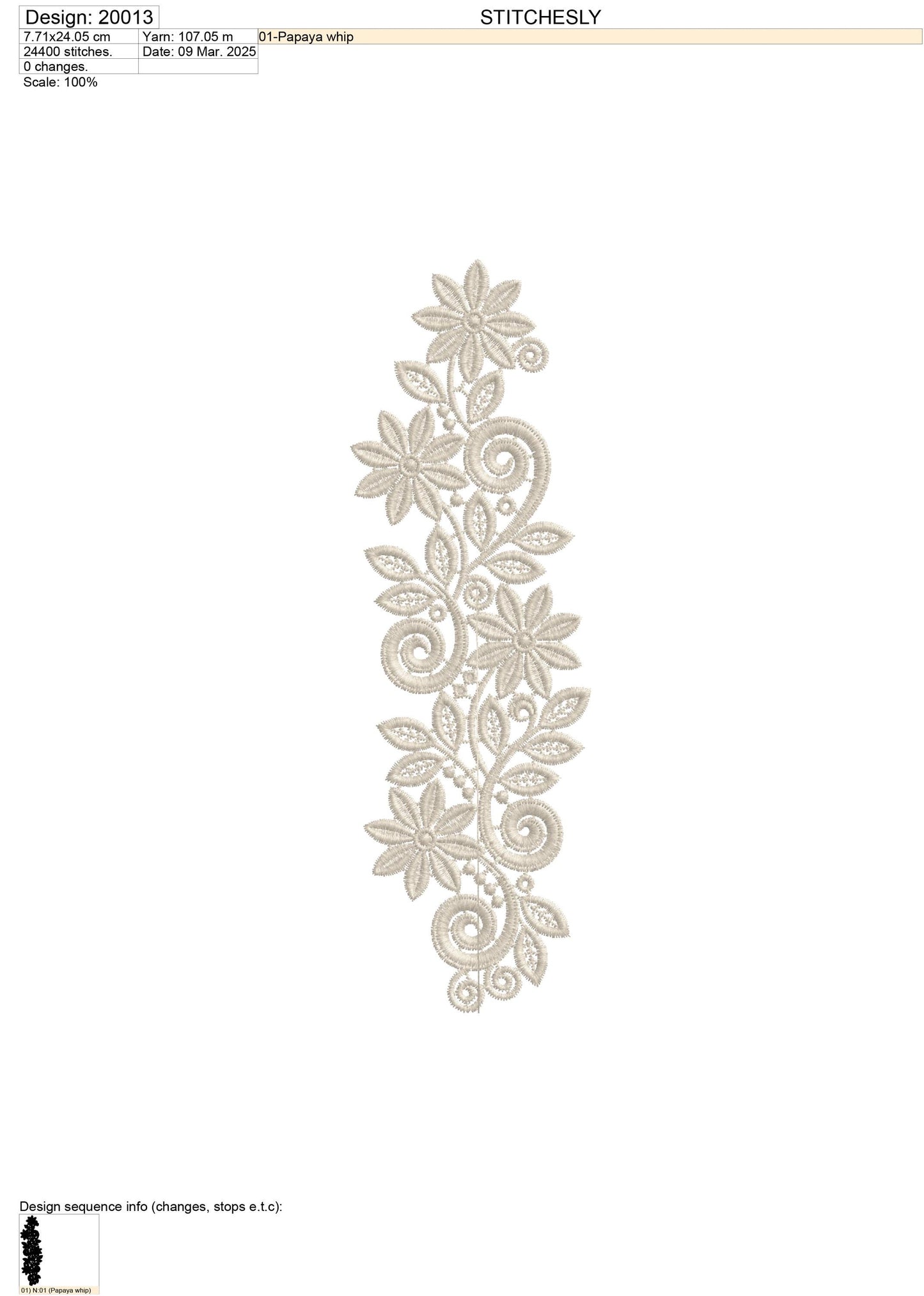Modern Embroidery Design for Hoop ā PES, DST, VP3, HUS | Instant Download Machine Stitch File - 20013