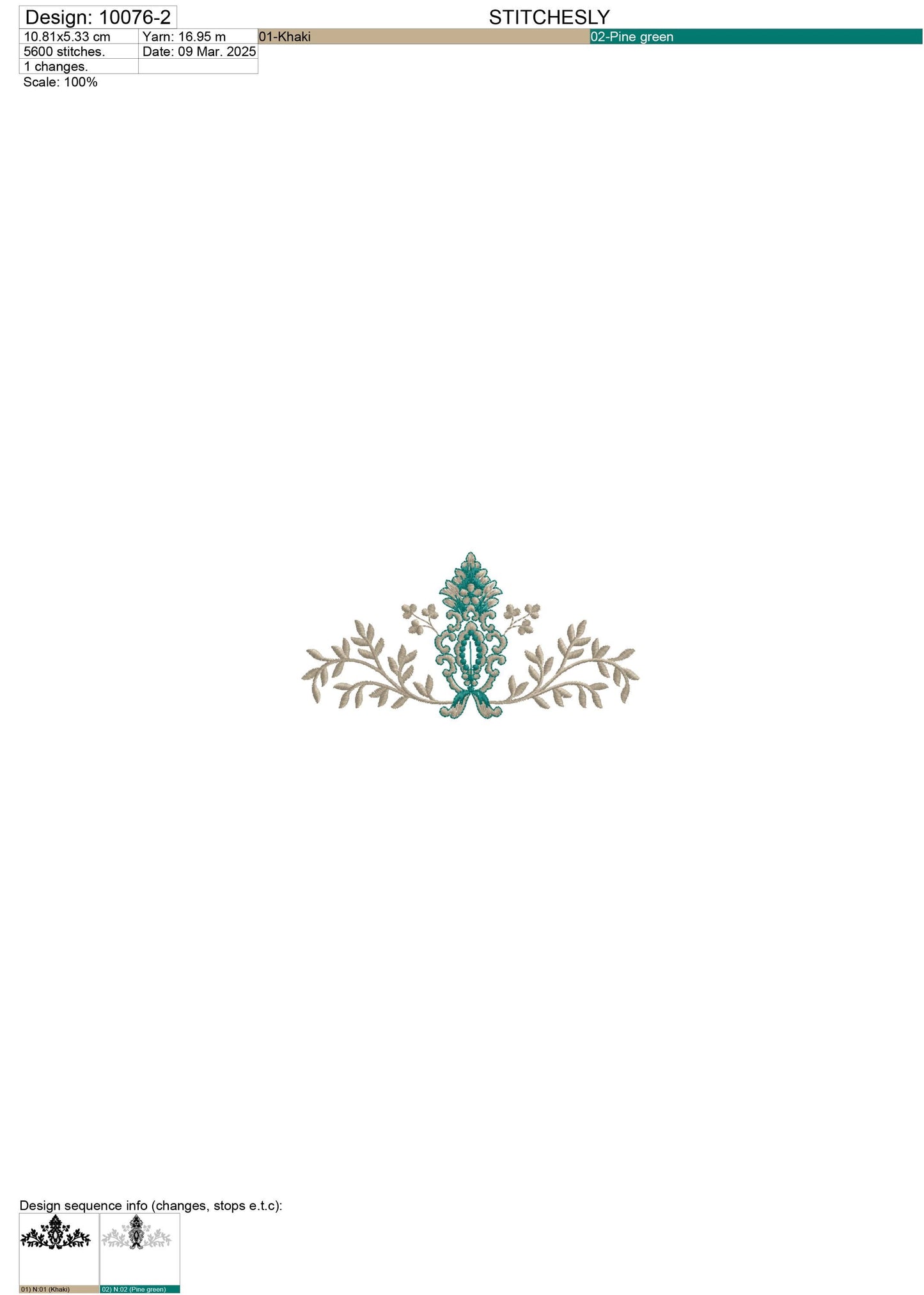 Modern Embroidery Design for Hoop ā PES, DST, VP3, HUS | Instant Download Machine Stitch File - 10076