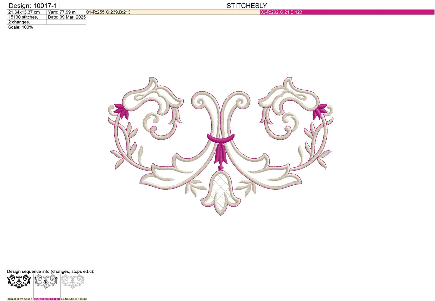 Modern Embroidery Design for Hoop ā PES, DST, VP3, HUS | Instant Download Machine Stitch File - 10017