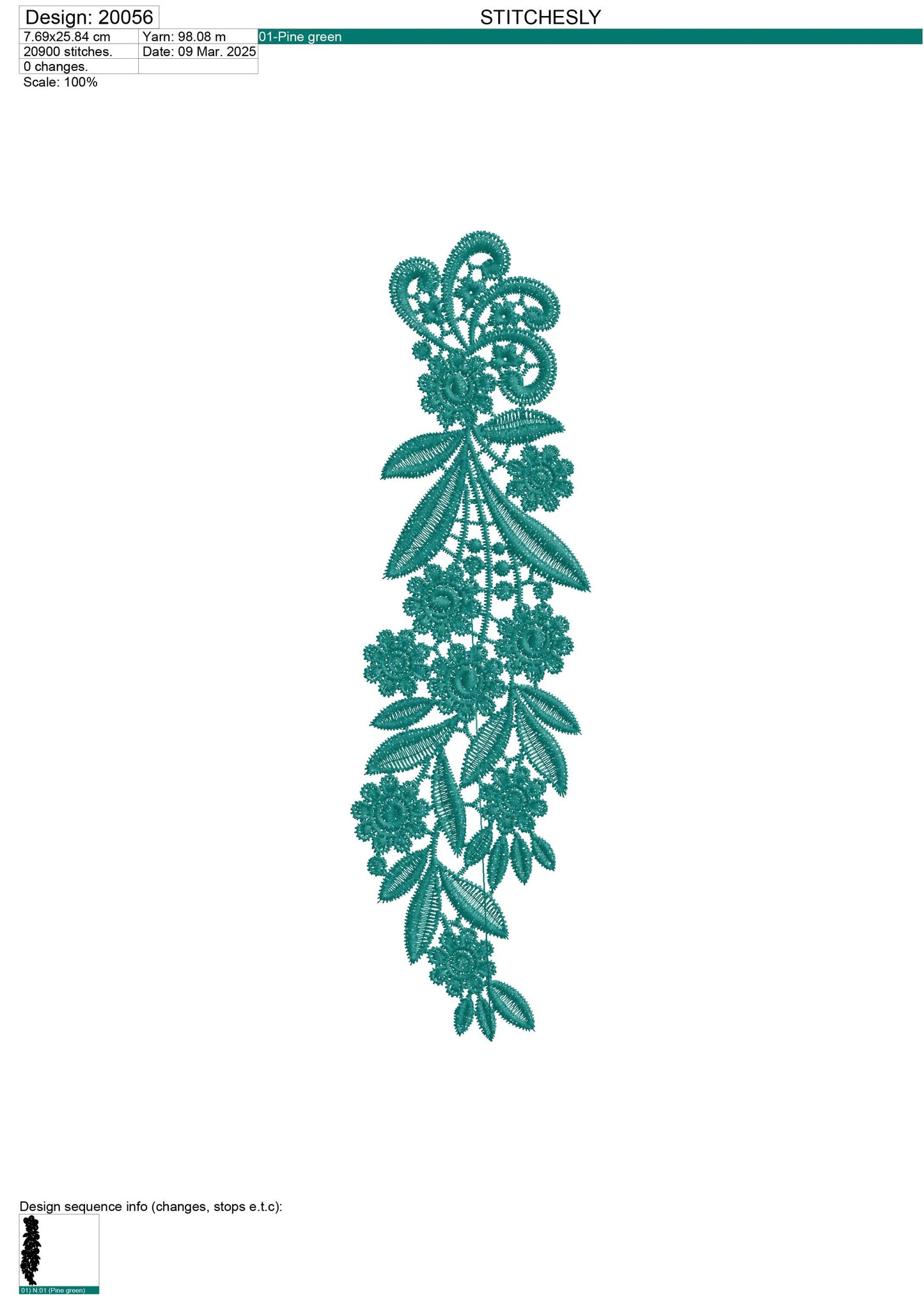 Modern Embroidery Design for Hoop ā PES, DST, VP3, HUS | Instant Download Machine Stitch File - 20056