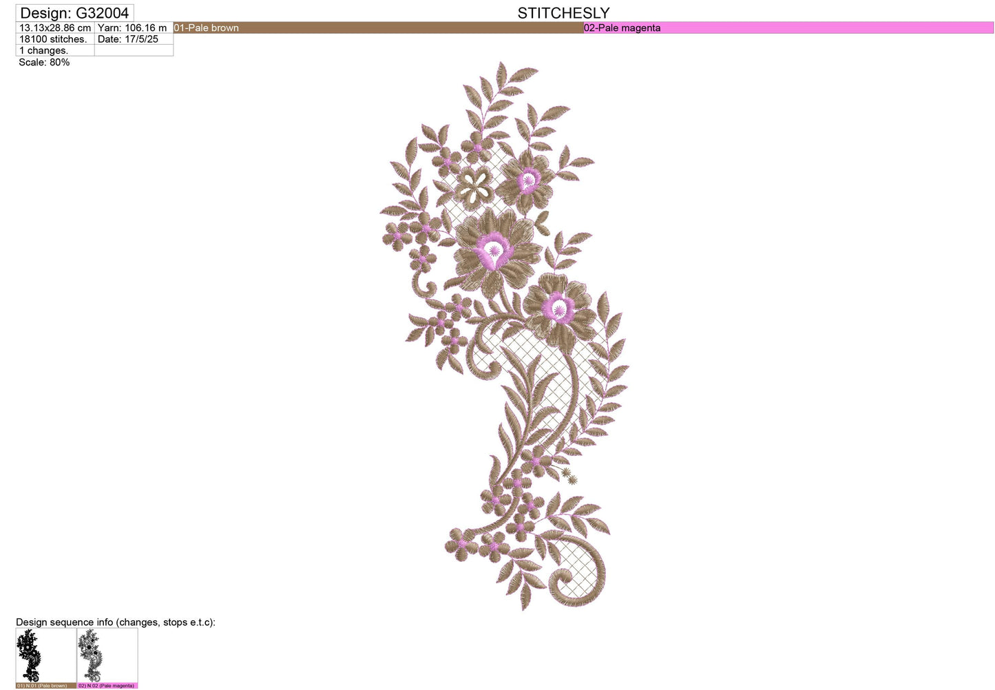 Modern Embroidery Design for Hoop ā PES, DST, VP3, HUS | Instant Download Machine Stitch File - G32004