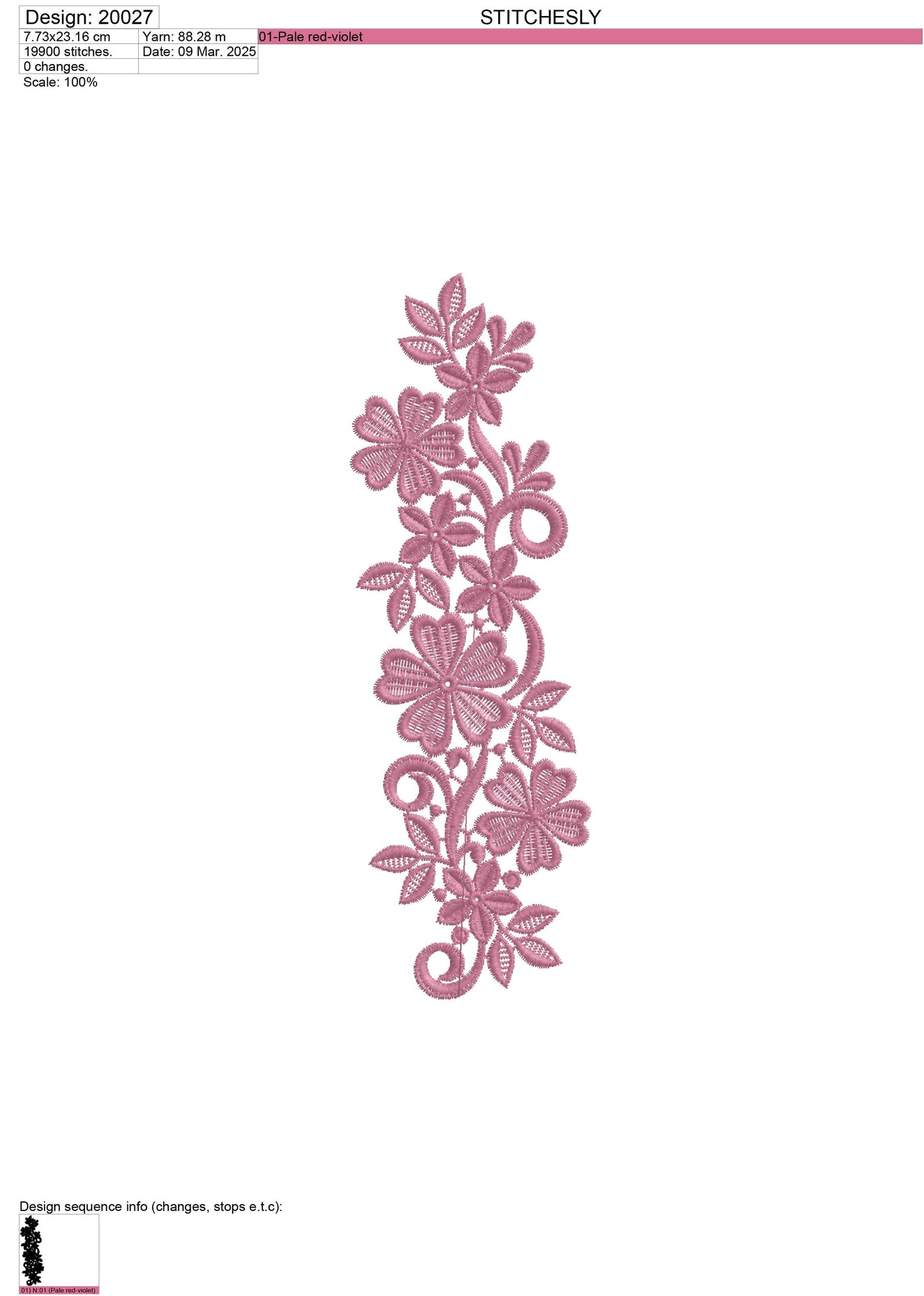 Modern Embroidery Design for Hoop ā PES, DST, VP3, HUS | Instant Download Machine Stitch File - 20027