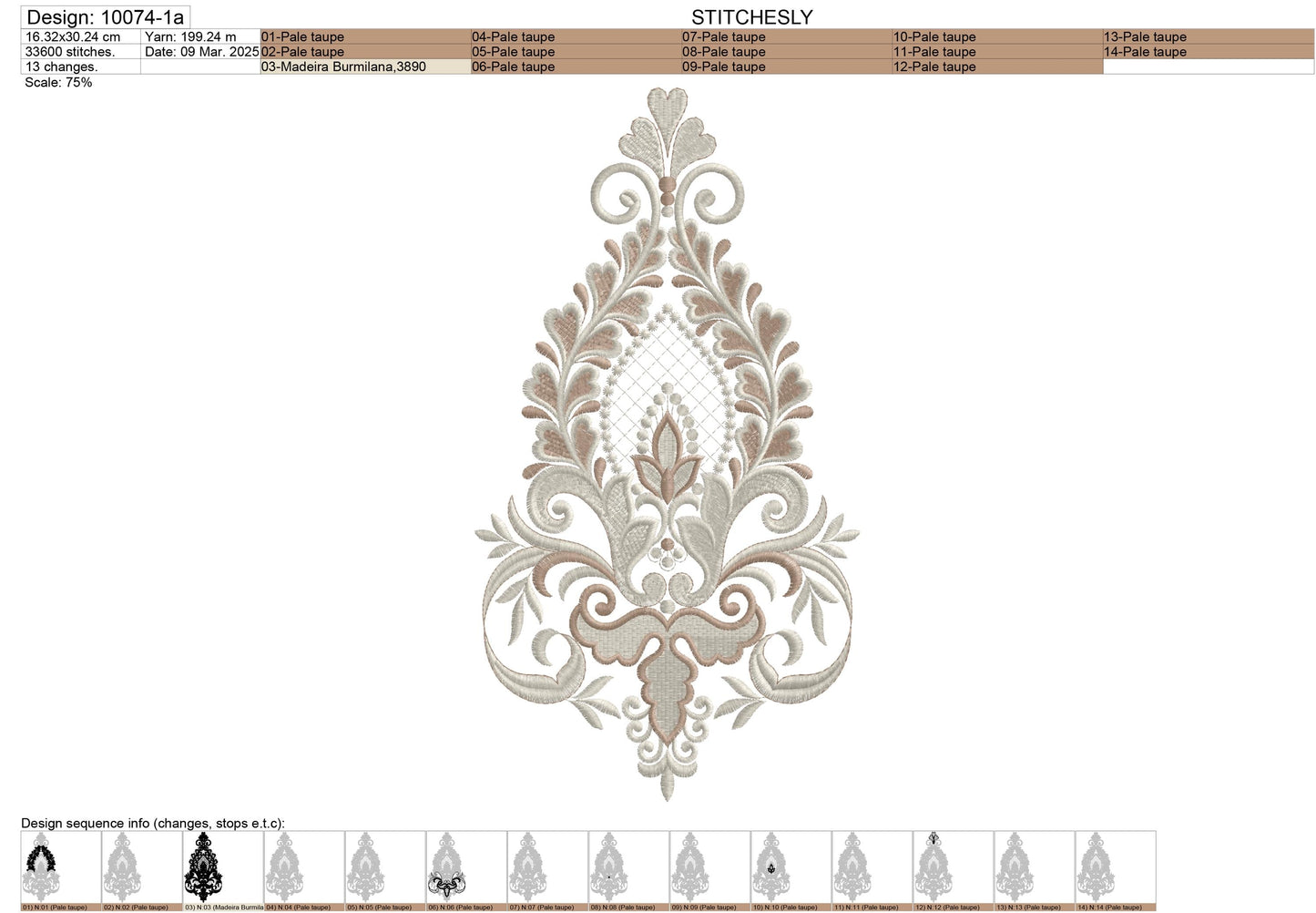 Modern Embroidery Design for Hoop ā PES, DST, VP3, HUS | Instant Download Machine Stitch File - 10074