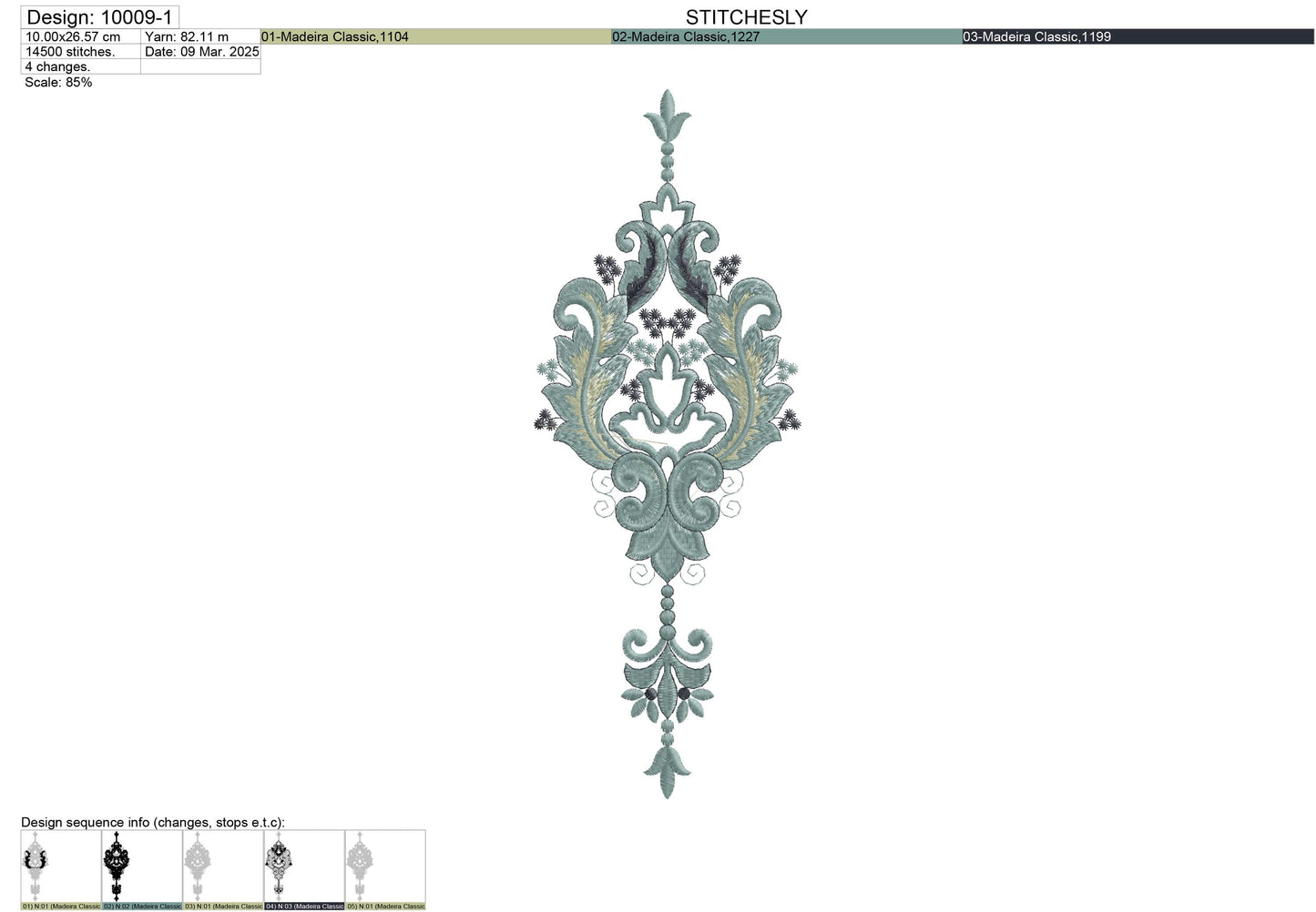 Modern Embroidery Design for Hoop – PES, DST, VP3, HUS | Instant Download Machine Stitch File - 10009