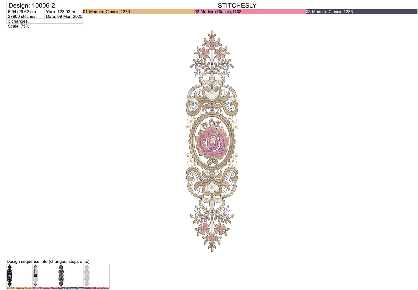 Modern Embroidery Design for Hoop – PES, DST, VP3, HUS | Instant Download Machine Stitch File - 10006