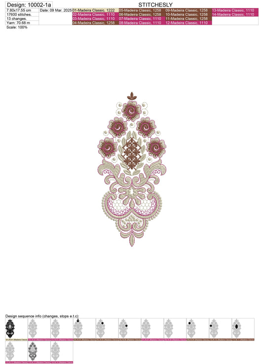 Modern Embroidery Design for Hoop – PES, DST, VP3, HUS | Instant Download Machine Stitch File - 10002