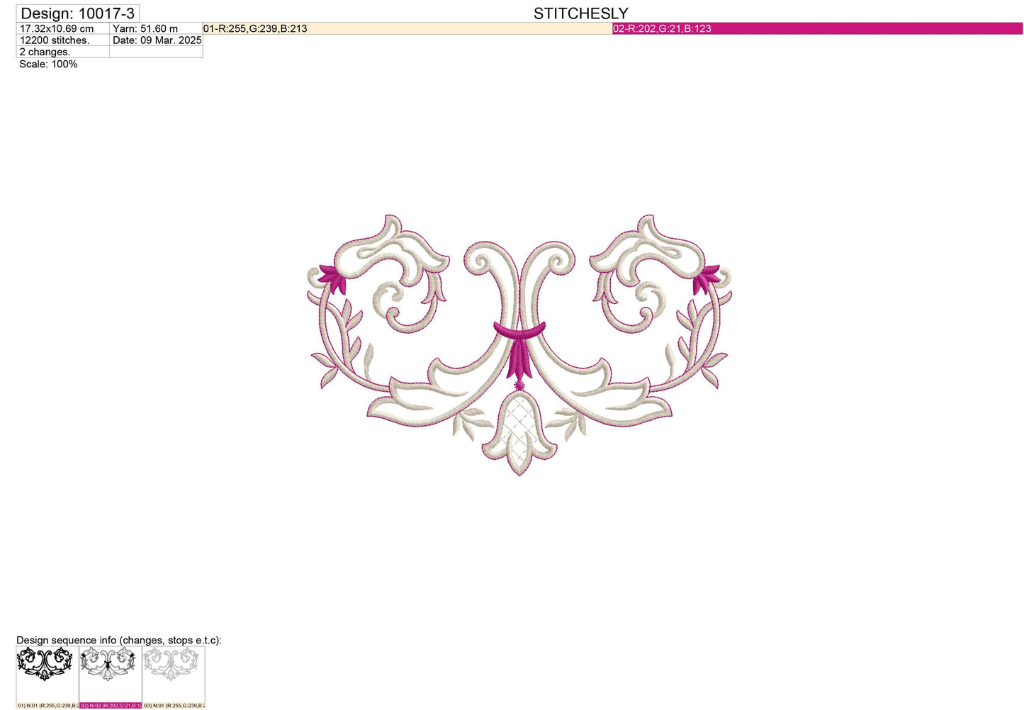 Modern Embroidery Design for Hoop ā PES, DST, VP3, HUS | Instant Download Machine Stitch File - 10017