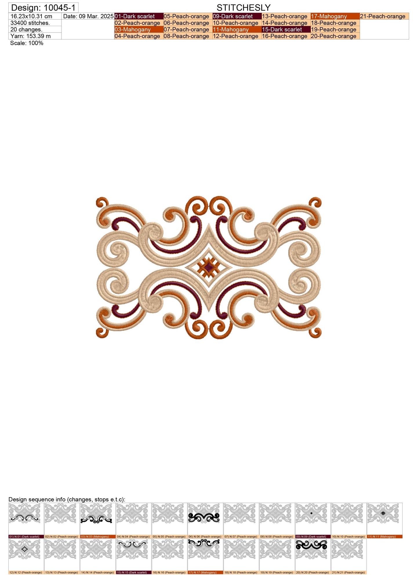 Modern Embroidery Design for Hoop – PES, DST, VP3, HUS | Instant Download Machine Stitch File - 10045
