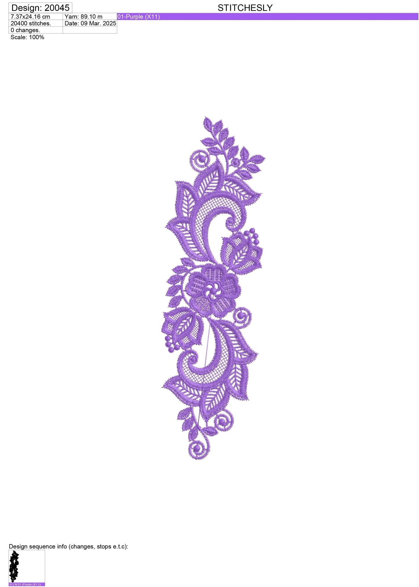 Modern Embroidery Design for Hoop ā PES, DST, VP3, HUS | Instant Download Machine Stitch File - 20045