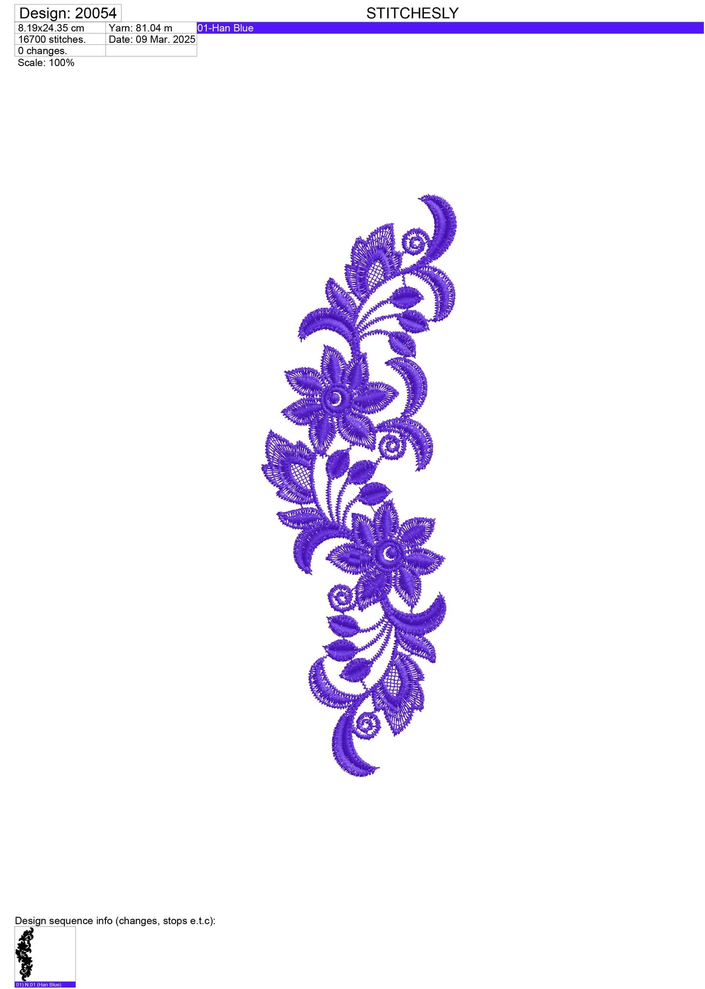 Modern Embroidery Design for Hoop ā PES, DST, VP3, HUS | Instant Download Machine Stitch File - 20054