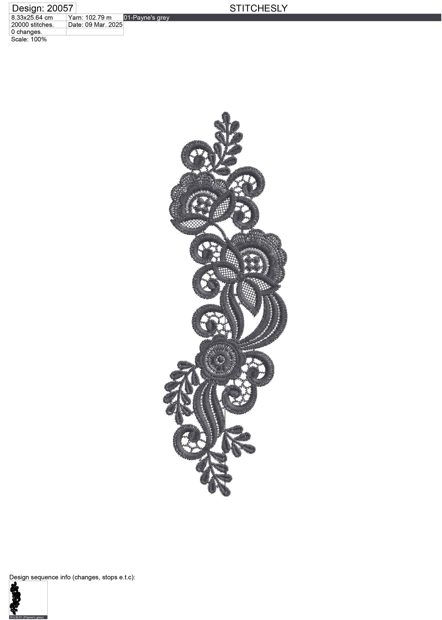 Modern Embroidery Design for Hoop ā PES, DST, VP3, HUS | Instant Download Machine Stitch File - 20057