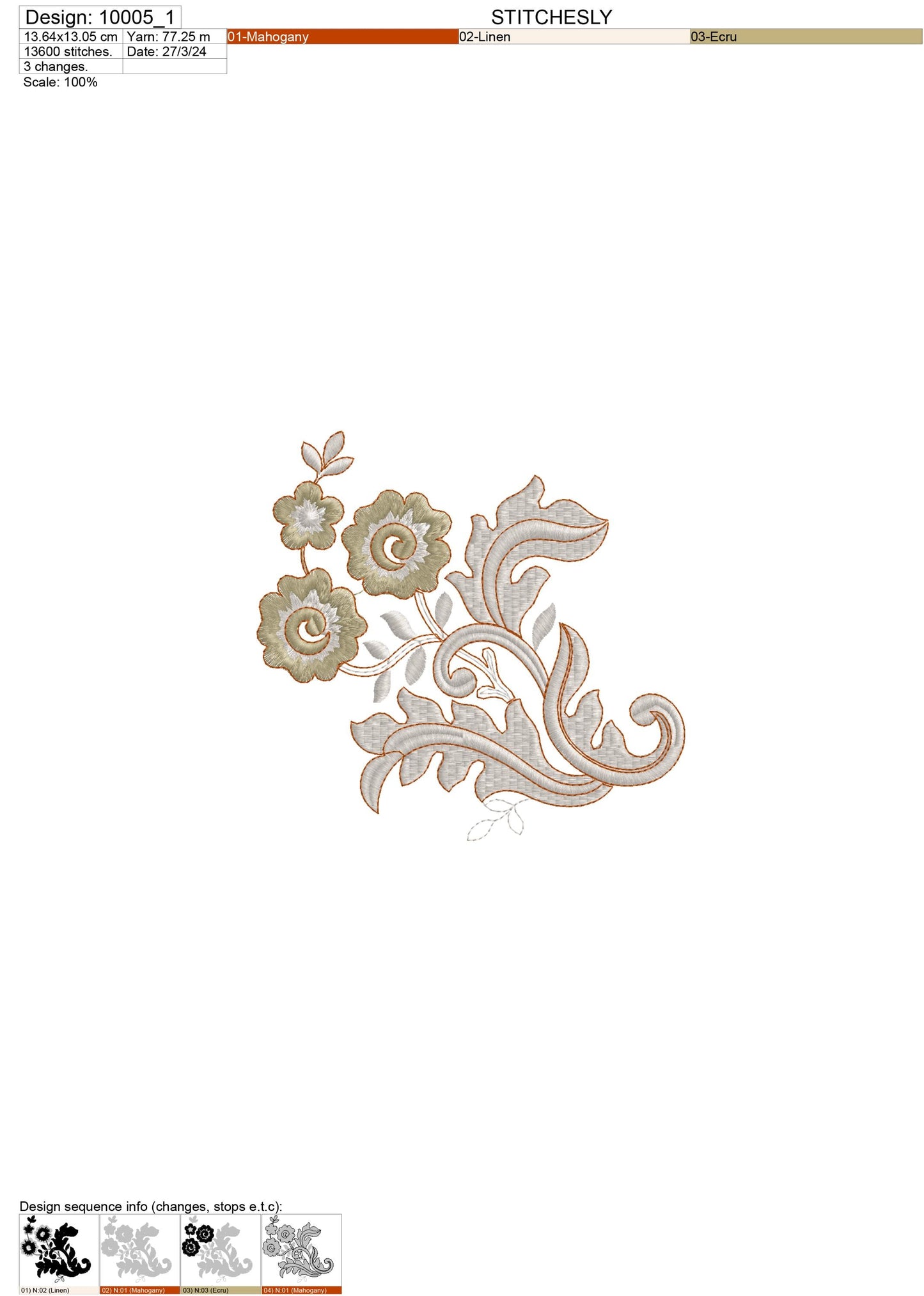 Modern Embroidery Design for Hoop ā PES, DST, VP3, HUS | Instant Download Machine Stitch File - 10005