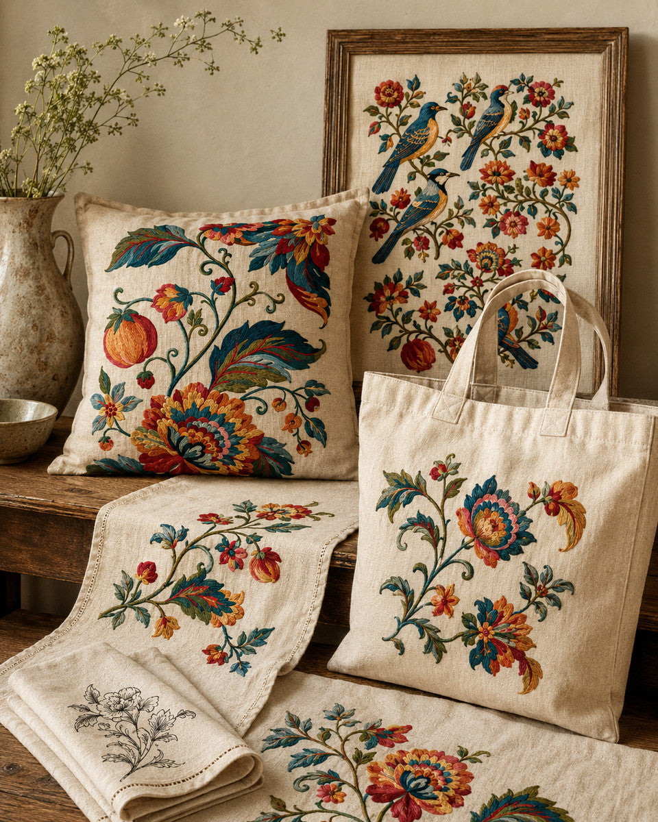 Jacobean And Crewel Embroidery from Jacobean & Crewel Embroidery Book 1, a digital embroidery design reference for machine embroidery designs, embroidery patterns and embroidery design reference.