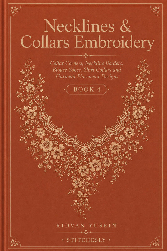 Necklines And Collars Embroidery 4 Book 02 from Necklines & Collars Embroidery Book 4, a digital embroidery design reference for machine embroidery designs, embroidery patterns and garment placement ideas.