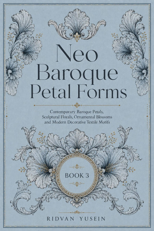 Front cover of Neo Baroque Petal Forms, Book Three, with floral ornament.