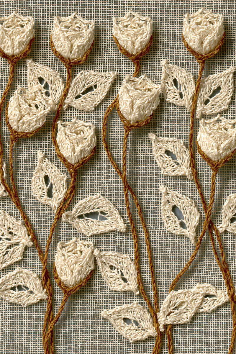 Rosebud Crochet Border from Crochet Lace Borders & Edgings Book 1, a digital embroidery design reference for machine embroidery designs, embroidery patterns and border and edge embroidery.