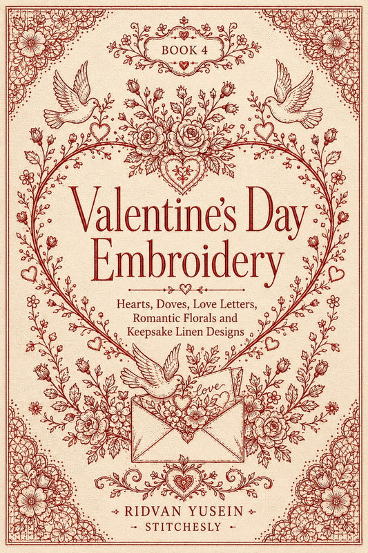 Valentine’s Day Embroidery Book 26 Product Book 4 digital PDF embroidery design book - main cover / hero image 1