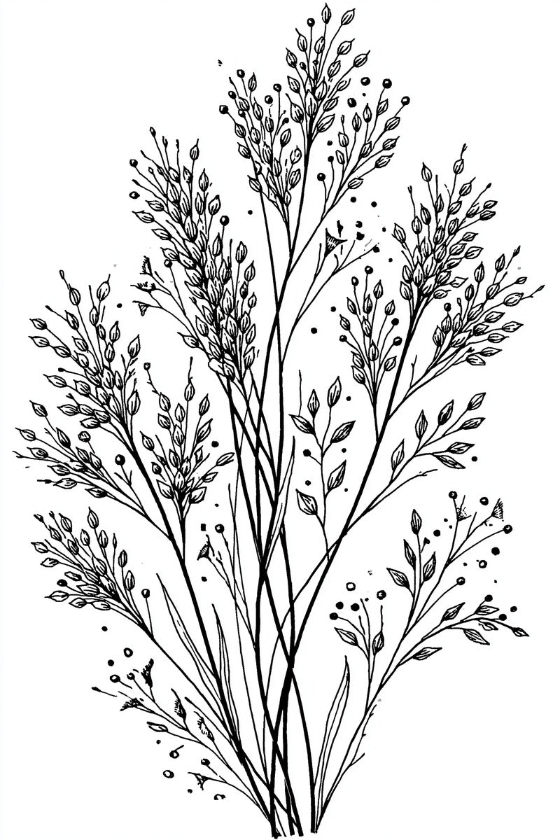 Wheat Sprig Harvest Motif Halloween from Halloween & Autumn Embroidery Book 2, a digital embroidery design reference for machine embroidery designs, embroidery patterns and seasonal embroidery motifs.