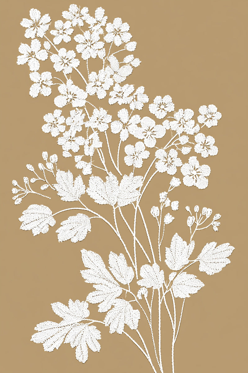 White Eyelet Garden Motif from Lace Embroidery & Broderie Designs Book 3, a digital embroidery design reference for machine embroidery designs, embroidery patterns and lace and broderie details.