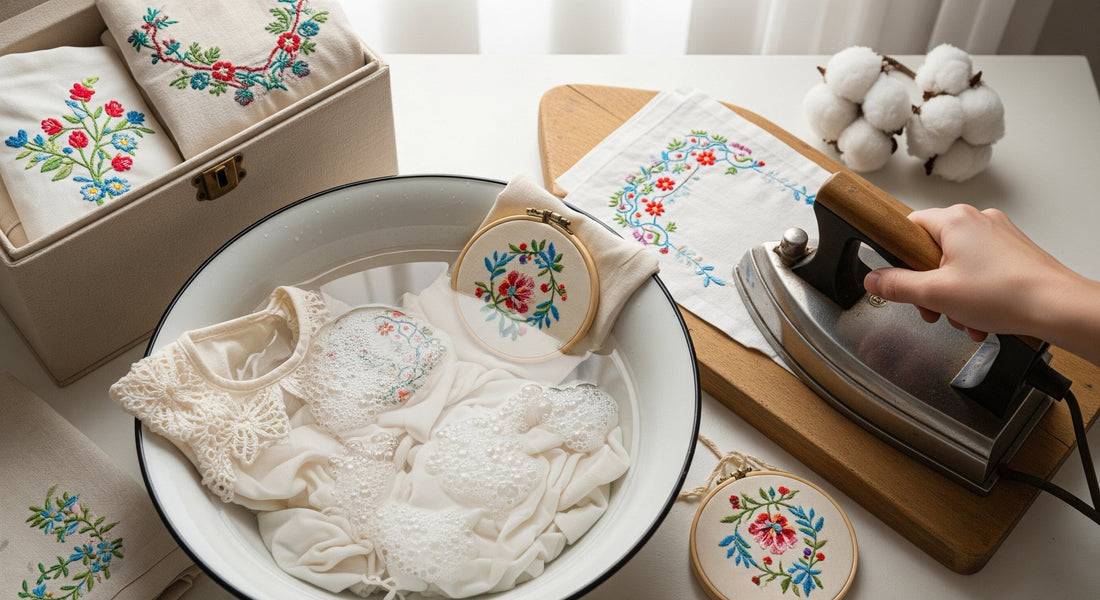 Washing, Pressing & Caring for Embroidered Items