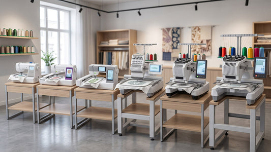 Six contemporary embroidery machine categories arranged for a 2026 comparison