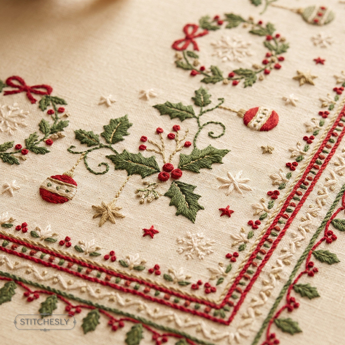 Christmas Embroidery machine embroidery collection cover with stitched design examples