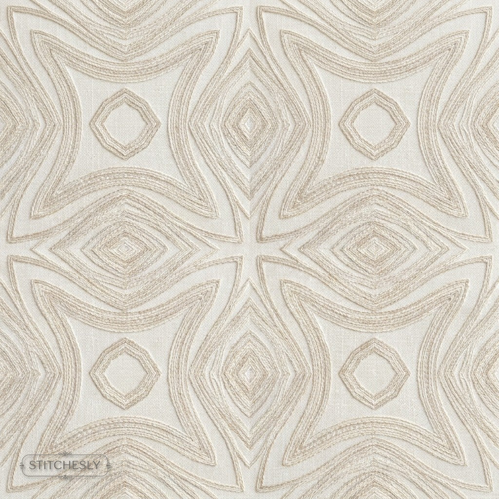 Geometric Grace machine embroidery collection cover with stitched design examples