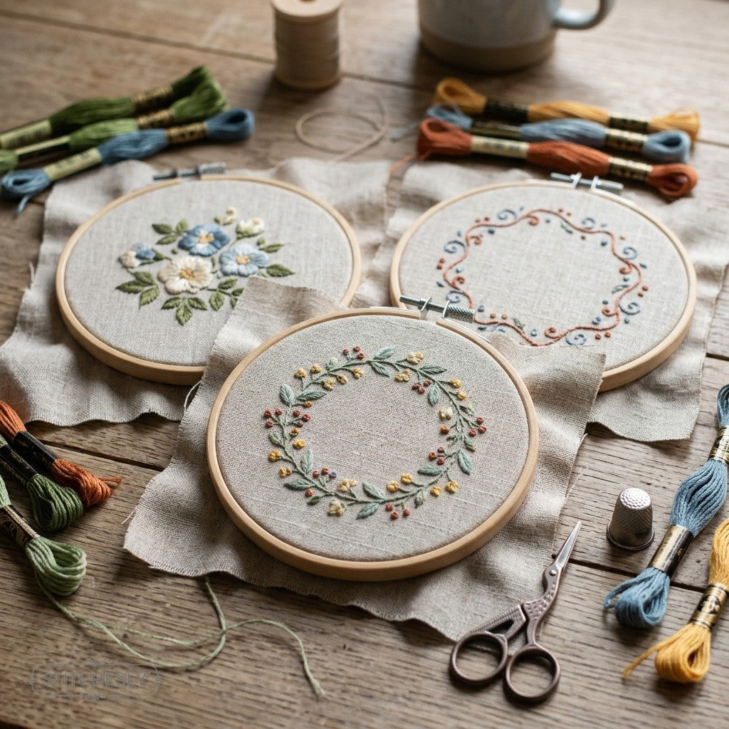 Hoop-Ready Designs machine embroidery collection cover with stitched design examples
