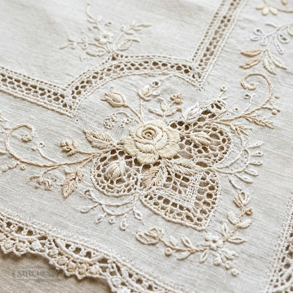 Lace Embroidery Designs machine embroidery collection cover with stitched design examples