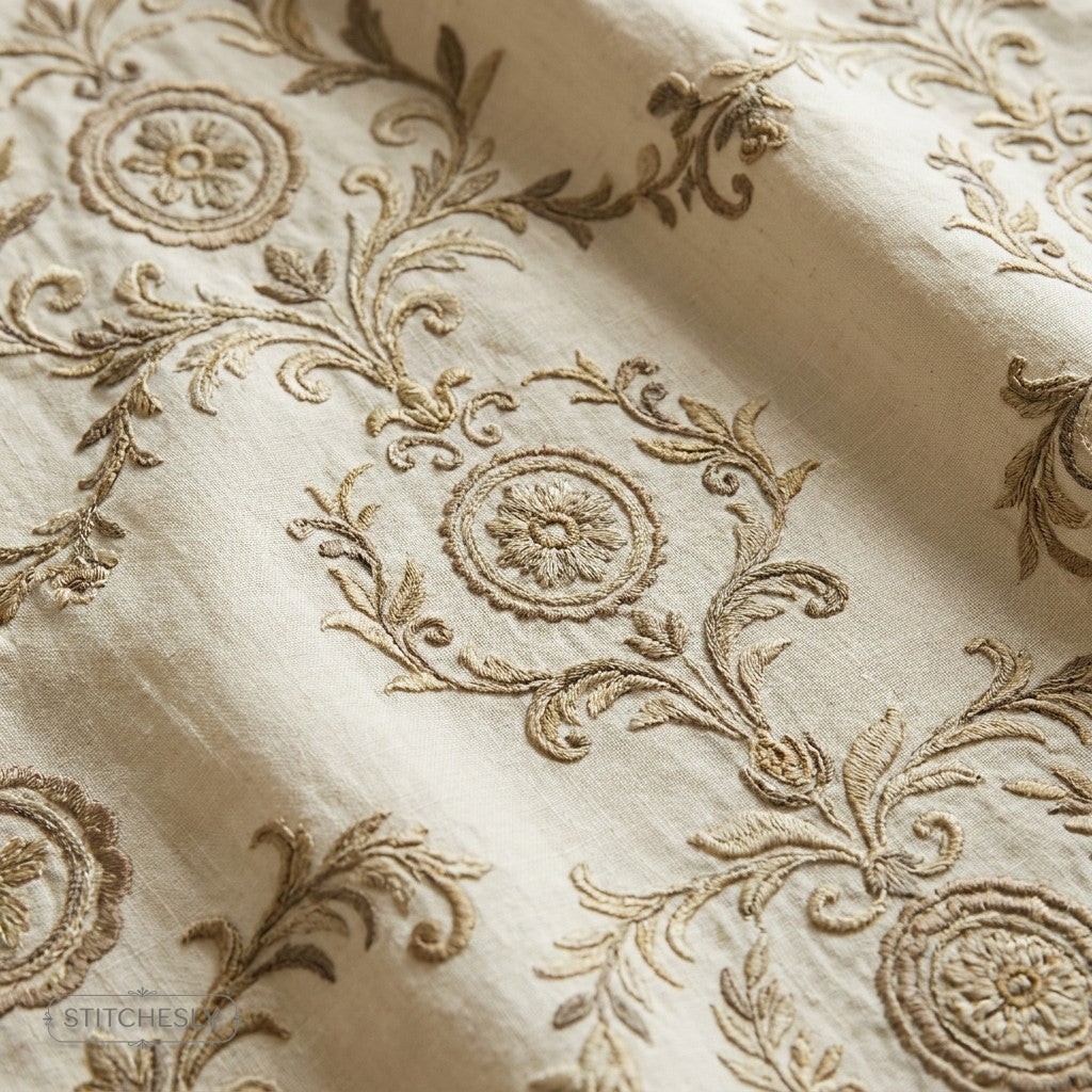 Classic Ornaments machine embroidery collection cover with stitched design examples