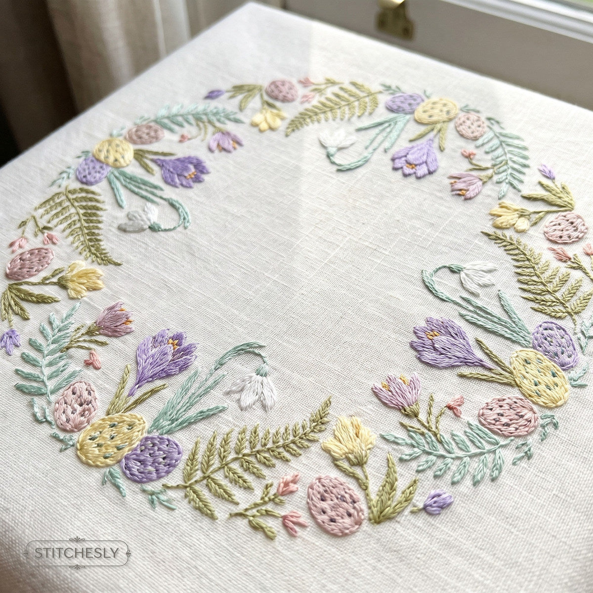 Easter / Spring Motifs machine embroidery collection cover with stitched design examples
