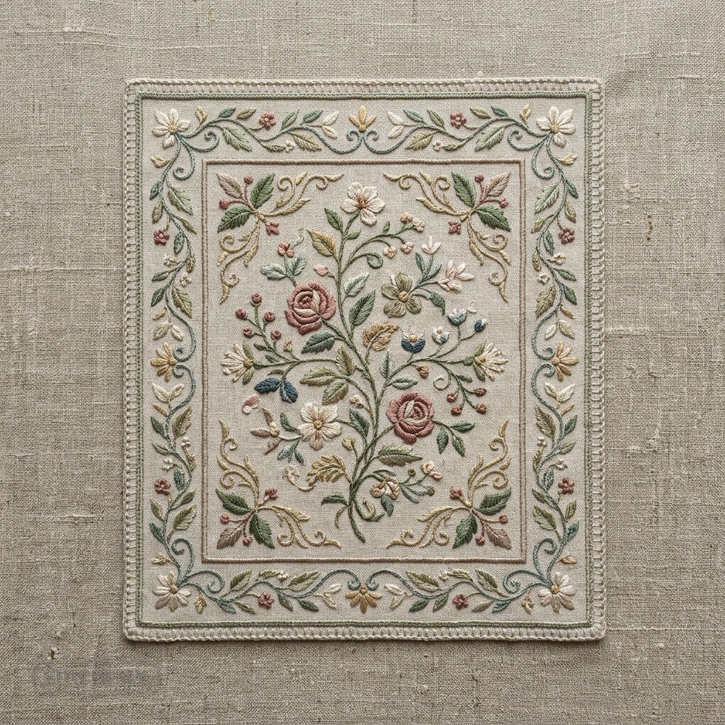 Decorative Panel Embroidery machine embroidery collection cover with stitched design examples
