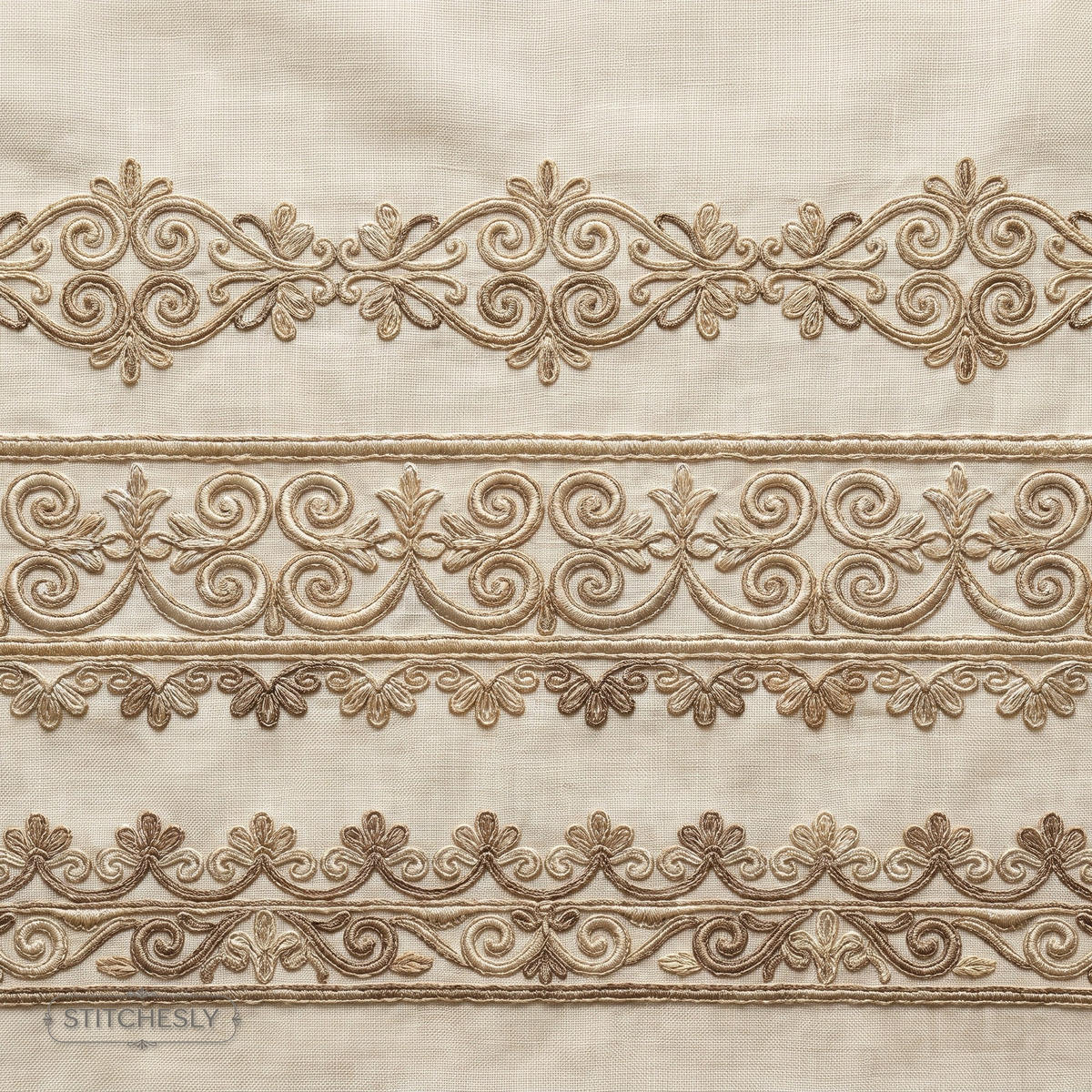 Ornamental Borders machine embroidery collection cover with stitched design examples