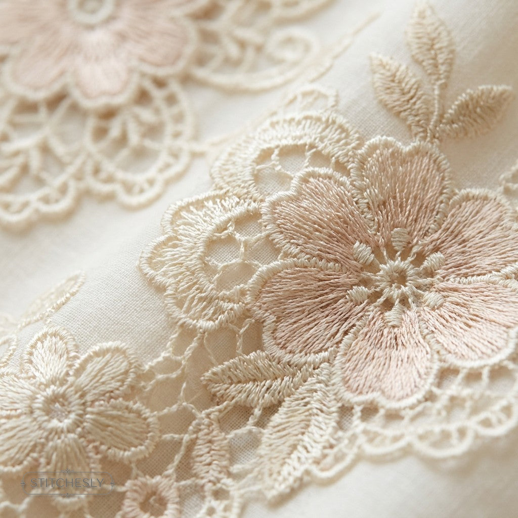 Petal Lace Embroidery machine embroidery collection cover with stitched design examples