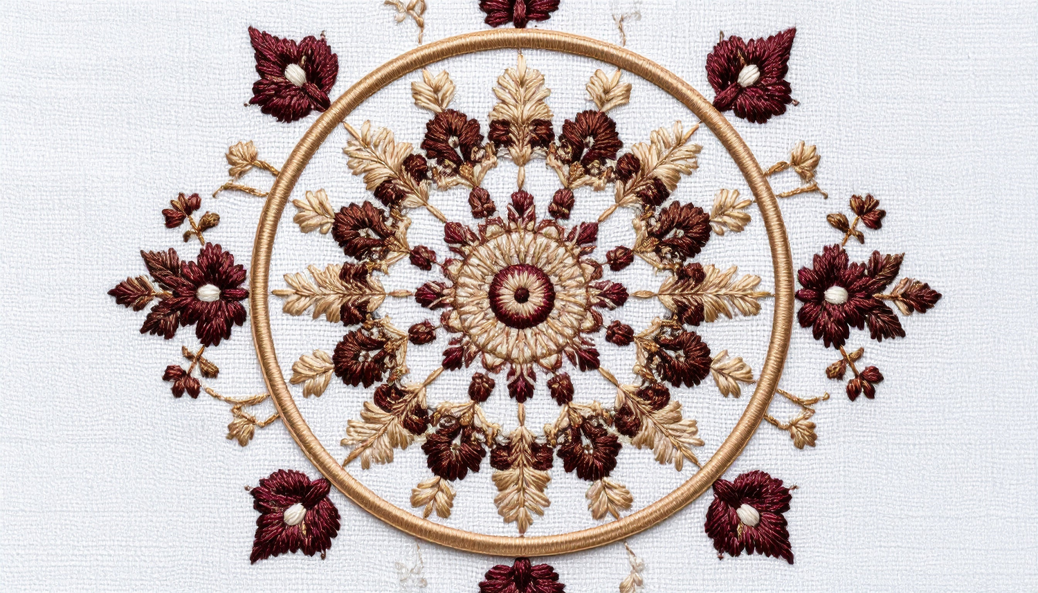 Mesh-Filled Embroidery Motifs