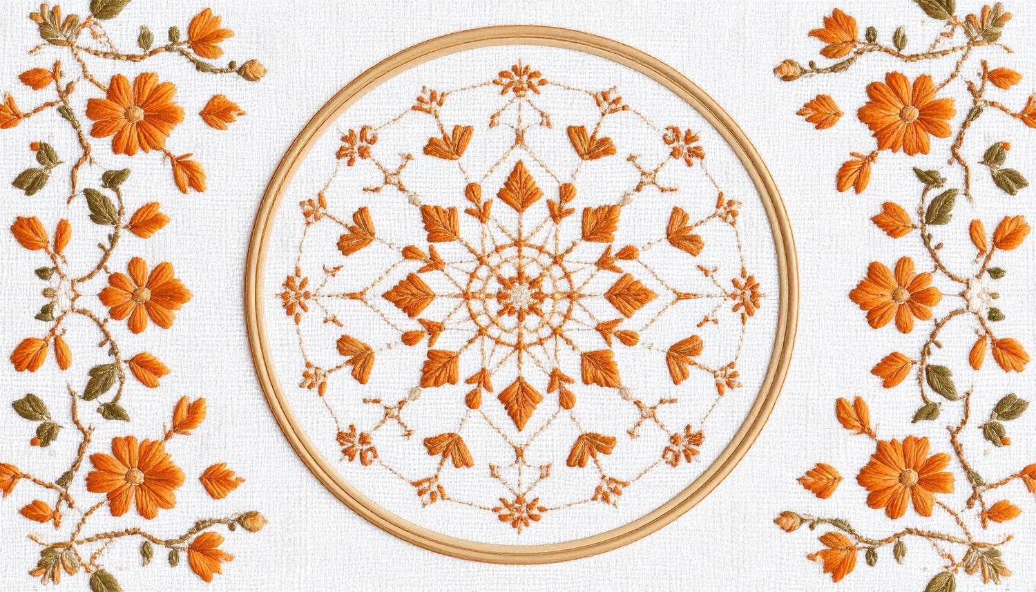 Geometric Floral Embroidery