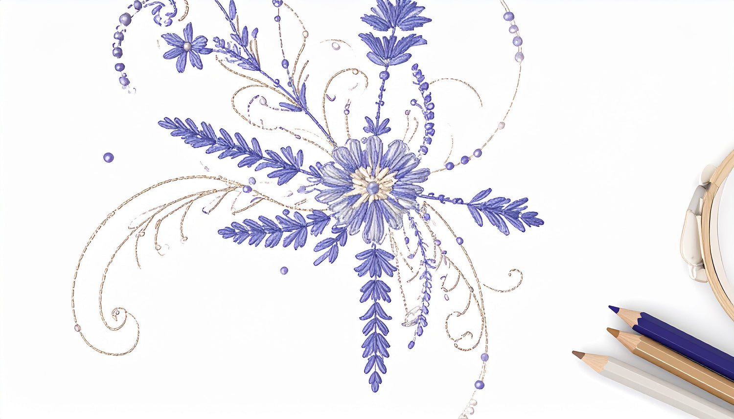 Lavender Scroll Accents